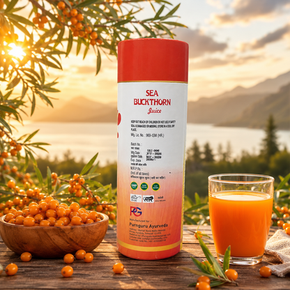 Sea Buckthorn Juice | Rich in Natural Antioxidants & Vitamin C | Ayurvedic Wellness Drink | 500ml
